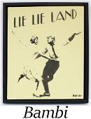 BAMBI Street Artist - Lie Lie Land (Yellow)