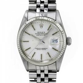 Rolex ROLEX Datejust 16014 silver dial used watch men