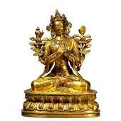 Gilt-Bronze Statue of Maitreya