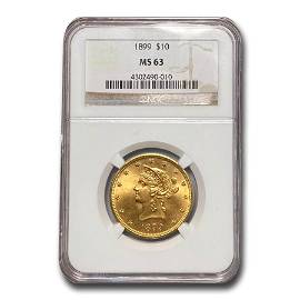 1899 $10 Liberty Gold Eagle MS-63 NGC